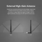 LB-Link AX300 Wi-Fi 6 Wireless USB Adapter 2.4GHz with 300Mbps Speed, External 5dBi High Gain Antenna, WPA2 Security, Compatible with Win7/10/11 & Linux for Desktop and Laptop Use | BL-WN300AX - Image 4