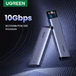 UGREEN M.2 NVMe & SATA SSD Aluminum Alloy Enclosure - Dual Protocol M.2 to USB Type-C SSD Adapter - Supports M.2 2230, M.2 2242, M.2 2260, M.2 2280 - 10Gbps Speed ,Up to 2TB Capacity , For Windows/macOS/Linux | SILVER ~ CM767 - 15813 