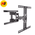 NB P6 Full Motion TV Wall Mount  Fits 45″–75″ Flat Panels ; Load Up to 45.5 kg ; Tilt +5°/-3°, Swivel 50°–80°, Rotate ±4° ; Retractable 52–380 mm ; VESA 200×200–600×400 mm - Image 2