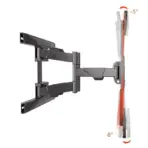 NB P6 Full Motion TV Wall Mount  Fits 45″–75″ Flat Panels ; Load Up to 45.5 kg ; Tilt +5°/-3°, Swivel 50°–80°, Rotate ±4° ; Retractable 52–380 mm ; VESA 200×200–600×400 mm - Image 6