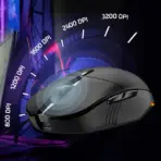 Genius Scorpion M8250 Wireless 2.4GH Bluetooth Rechargeable Gaming Mouse with LED, Dual Mode (Bluetooth 5.0 & 2.4GHz) , RGB Backlighting, Adjustable DPI (800-3200), AI Copilot Key, USB-C Charging, for Gaming and Work | WHITE - Image 7