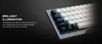 GAMDIAS HERMES M4 HYBRID MECHANICAL 60% GAMING KEYBOARD WITH RED SWITCH | WIRELESS or WIRED CONNECTIVITY | DUAL COLOR WAY KEY CAPS | ANTI-GHOSTING WITH N-KEY ROLLOVER | SOFTWARE MACRO KEYS | METAL PANEL FINISH - Image 6