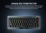 GAMDIAS HERMES M4 Gaming Mechanical Keyboard 65% Form Factor , Hotswappable Red Switch , 20 RGB Effects ,Anti-ghosting With N-key Rollover , Software Customizable Macro Key , Metal Contoured Finish - Image 2