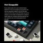 Keychron Q1 Max Hotswap Wireless RGB Mechanical Keyboard with Knob 75% Layout (84 Keys) , Aluminum Frame , 2.4 GHz Wireless Connection or Bluetooth 5.1 or Type-C wired Connectivity , Gateron Jupiter Red Switches , KSA Double-shot PBT Keycaps , Windows Mac OS | Q1M-M1 - Image 9