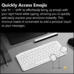 Keychron B1 Pro Lightweight Ultra-portable Compact 75% Keyboard with 2.4 GHz / BT / Type-C Wired Connectivity ; Extended Battery Life ; 12 Multimedia Keys & Quick Emoji Access ; Concave Ergonomic Keys  ; Supports macOS / Windows / Linux  | IVORY WHITE B1P-K8 - Image 4