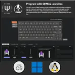 Keychron Q1 HE QMK Wireless Custom 75% Layout Metal RGB Keyboard with Hall Effect Gateron Double-rail Magnetic Nebula Switches ; 1000 Hz 2.4 GHz Mode or Bluetooth 5.1 for up to 3 Device Connectivity , 0.2 mm to 3.8 mm Adjustable Actuation Points ; Dynamic Rapid Trigger ; Four Actions Per Key ; OSA Profile PBT Keycaps ; Windows and macOS | CARBON BLACK Q1H-M1 - Image 13