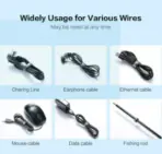 Floveme 3M Velcro Cable Organizer Strap – Black | Reusable Cable Management for Desktop, PC, Charging, Mouse, Keyboard, and Earphones - Image 7