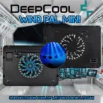 DEEPCOOL Wind PAL Mini Notebook Cooling Pad | 140mm Blue LED Fan, Metal Mesh Panel, Compatible with 39.62 cm (15.6") notebooks and Below - 340X250X25mm