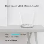 TP-Link 300 Mbps Wireless VDSL/ADSL Modem Router, Single-Band, Broadband Speed Up To 100 Mbps, Versatile Connectivity, 4x Fast Ports, TP-Link Tether App, Easy setup (TD-W9950) - Image 3