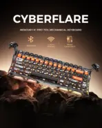 GravaStar Mercury K1 Pro 75% Mechanical Keyboard With Aluminum Alloy Body, Kailh Speedy Mint Linear Switches, Dual RGB, Tri-Mode Wireless, 8000mAh Battery, Windows OS & mac OS | CyberFlare - Image 2
