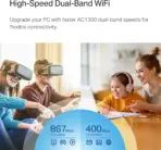 TP-Link Archer T3U Nano USB WiFi Adapter for PC AC1300 2.4G/5G Dual-Band Wireless Network Transceiver Adapter for Desktop PC, Travel Size, Supports Windows & Mac OS  - Image 3