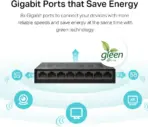 TP-Link Litewave 8 Port Gigabit Ethernet Switch | Desktop Ethernet Splitter | Plastic Case | Unshielded Network Switch | Plug & Play | Fanless Quiet | Unmanaged LS1008G - Image 5