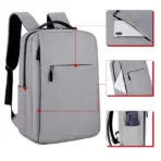 Business Slim Formal Laptop Backpack for up to 15.6 Inch - Durable Oxford Textile - USB Charging Port - Organized Compartments - Waterproof - Heavily Padded for Sensitive Electronics Impact Protection - RED - Image 42