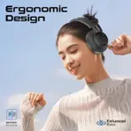PROMATE High Fidelity Over-Ear Stereo Wireless Headphones ; Bluetooth 5.4 ; 10m Operating Distance ; AUX Support ; Clear Calls ; Effortless Button Control ; Lightweight & Foldable | TAKT BLACK - Image 6