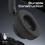 PROMATE High Fidelity Over-Ear Stereo Wireless Headphones ; Bluetooth 5.4 ; 10m Operating Distance ; AUX Support ; Clear Calls ; Effortless Button Control ; Lightweight & Foldable | TAKT BLACK - Image 7