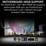 Gamdias Notus M1-1201 WH ARGB 120mm PWM Fan With 400-1600 RPM, 57.56 CFM Airflow, Hydraulic Bearing, Reverse Blade Swappable Option (intake ↔ exhaust), Low Noise 25dBA, And Motherboard ARGB Sync | WHITE  - Image 12