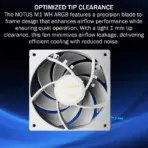 Gamdias Notus M1-1201 WH ARGB 120mm PWM Fan With 400-1600 RPM, 57.56 CFM Airflow, Hydraulic Bearing, Reverse Blade Swappable Option (intake ↔ exhaust), Low Noise 25dBA, And Motherboard ARGB Sync | WHITE  - Image 9