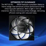 Gamdias Notus M1-1203 ARGB 3-Pack 120mm PWM Fans With 400-1600 RPM, 57.56 CFM Airflow, Hydraulic Bearing, Optional Reversible Blades Included (intake ↔ exhaust) , Low Noise 25dBA, And Motherboard ARGB Sync | BLACK  - Image 8