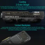 ASUS Prime GeForce RTX 5060 8GB GDDR7 OC Edition With Triple Axial-Tech Fans, 614 TOPs AI Performance , 2595MHz OC Mode , 3840 CUDA Core , Dual-BIOS, MaxContact Cooling, DLSS 4 AI Acceleration, PCIe 5.0, 4 Display Outputs  - Image 2