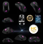 ASUS ROG Keris II Origin Wireless Gaming Mouse – Right-Handed Ergonomic, 65g, Tri-Mode Connectivity, 42K DPI, up to 127Hr Battery, ROG AimPoint Pro Sensor RGB 3-Zone Lighting 8000Hz Polling Rate Paracord PTFE Feet, Web-Based Configuration, PC/Mac Support | BLACK ~ 90MP04A0-BMAA00 - Image 11