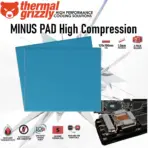 Thermal Grizzly MINUS PAD High Compression 120x100x1.0mm Thermal Pad 2-Pack, High Compressibility, Excellent Thermal Conductivity, Non-Conductive Silicone , for SSDs, GPUs & Electronics | TG-MP-HC-120-100-10-2