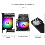 Thermalright TL-C12RB-S-V2 CPU Fan 120mm BLACK ARGB Case Cooler Fan, 4pin PWM Silent Computer Fan with S-FDB Bearing Included, Up to 1500RPM Cooling Fan | BLACK ; 1PCS - Image 2
