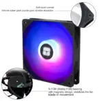 Thermalright TL-C12RB-S-V2 CPU Fan 120mm BLACK ARGB Case Cooler Fan, 4pin PWM Silent Computer Fan with S-FDB Bearing Included, Up to 1500RPM Cooling Fan | BLACK ; 1PCS - Image 6