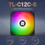 Thermalright TL-C12RB-S-V2 CPU Fan 120mm BLACK ARGB Case Cooler Fan, 4pin PWM Silent Computer Fan with S-FDB Bearing Included, Up to 1500RPM Cooling Fan | BLACK ; 1PCS