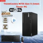 LENOVO ThinkCentre M70t Gen 5 Desktop Intel® Core i7-14700 | 8GB DDR5 RAM ; 512 SSD NVMe® | Intel® UHD Graphics 770 | DOS | Intel® vPro® Enterprise | Wi-Fi® 6E + BT5.3 + Ethernet | Wired Mouse &  Keyboard Included | BLACK | 1 YEAR WARRANTY