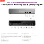 Lenovo ThinkCentre Neo 50q Gen 5 Tiny PC: Intel® Core 7 240H | 8GB DDR5 RAM , 512GB SSD NVMe® | Intel® Graphics | DOS | Eng / Ara Keyboard & Mouse Included  - Image 5