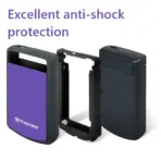 Transcend 2TB StoreJet Portable External Hard Drive USB 3.0 , Encryption Enabled , Slip & Shock Resistant Outer Shell 25H3 Military-grade , Windows Mac & Linux | Purple TS2TSJ25H3P - Image 5