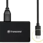 Transcend TS-RDC8K2 USB 3.1 Micro USB to USB Type C Multi Card Reader (SD, SDHC, SDXC, UHS-I/microSDHC, microSDXC UHS-I/CF UDMA7) Black