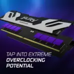 Kingston Fury Renegade 16GB DDR5 7600MT/s Desktop RAM With CL38 Timing 1.45V , Intel XMP 3.0 And AMD EXPO Support, Aluminium Heat Spreader, High-Speed Gaming Memory | Silver/Black ~ KF576C38RS-16  - Image 3