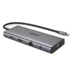 UGREEN CM639 11-in-1 USB-C Docking Station | Dual 4K Display HDMI + VGA | 100W PD Fast Charging | 10Gbps USB-C/A | Gigabit Ethernet | SD/TF Reader | Audio Jack | Plug & Play - Image 3