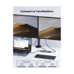 UGREEN CM639 11-in-1 USB-C Docking Station | Dual 4K Display HDMI + VGA | 100W PD Fast Charging | 10Gbps USB-C/A | Gigabit Ethernet | SD/TF Reader | Audio Jack | Plug & Play - Image 4