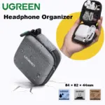 UGREEN Headphone Organizer Mini Shockproof Carrying Case - Travel Pouch For AirPods, Bose, Beats, Sony, Wireless Earbuds, USB Cable, Flash Drive, Charger, Adapter, SD Card ; 84×82×44mm ; 100g | LP128-70577