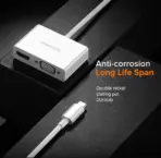 UGREEN USB-C To HDMI + VGA Converter With HDMI 1.4 Support, Dual Display Output, Scratch-Resistant ABS Housing, 15cm Cable, Plug And Play Design | MM123-30843 - Image 3