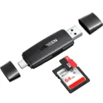 UGREEN SD Card Reader USB 3.0 USB C Memory Card Reader OTG Card Adapter for SD Micro SD SDHC SDXC MMC Card Compatible with MacBook Pro Air Mi Galaxy S20 iPad Pro 2020 Surface Pro Computer Laptop | 80191