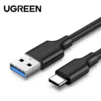 UGREEN USB 3.0 A Male to Type C Male Cable Nickel Plating 1m Aluminum Braid for Data Transfer & Charging Adapter, Smartphone (Black) - Image 2