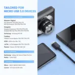 UGREEN USB C to USB 3.0 Micro B Cable, Fast Charging and Data Sync Transfer Cord, Compatible with Samsung Galaxy S5 Note 3 Seagate WD Toshiba External Hard Drive Camera, 1 meter | 20103 - Image 6