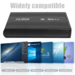 3.5" HDD Enclosure, USB3.0 To SATA External Hard Drive Aluminum Alloy Enclosure Adapter - 5GBps Transfer Rate - Tool Free - JMS578 bridge controller Chip - BLACK - Image 5