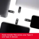 SanDisk Ultra Dual Drive Go USB Type-C – 2-in-1 Flash Drive, 64GB Capacity, USB 3.2 Gen 1 Interface, Swivel Design ,300MB/s Read Speed , Compatible with iOS , Android , macOS , Windows - Image 2