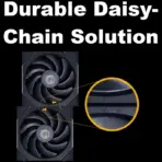 Lian Li UNI Fan TL 120 Infinity Mirror LCP Case Fans ; UNI FAN  Interlocking System ; Daisy -Chain Style ;  LCP Fan Blades ; Fluid Dynamic Bearing ; Triple Pack with Controller | BLACK 12TL3B  - Image 3