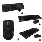 MEETION C4120 Little 2.4GHz Wireless Keyboard & Mouse Combo – Ergonomic Design, Full-Size Keyboard, 12 Multimedia Keys, Silent Typing, 10m Range, Adjustable 1600 DPI Mouse | BLACK - Image 3