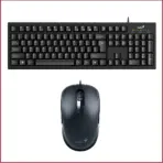 GENUIS AI Copilot Key Multimedia Wired Keyboard & High-Resolution Optical USB Mouse Combo with 12 Function Keys, Spill-Resistant Design, 1200 DPI Sensor, Plug & Play for Windows & Mac , ENGLISH/ARABIC| BLACK KM-100SE - Image 5
