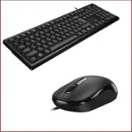 GENUIS AI Copilot Key Multimedia Wired Keyboard & High-Resolution Optical USB Mouse Combo with 12 Function Keys, Spill-Resistant Design, 1200 DPI Sensor, Plug & Play for Windows & Mac , ENGLISH/ARABIC| BLACK KM-100SE - Image 4