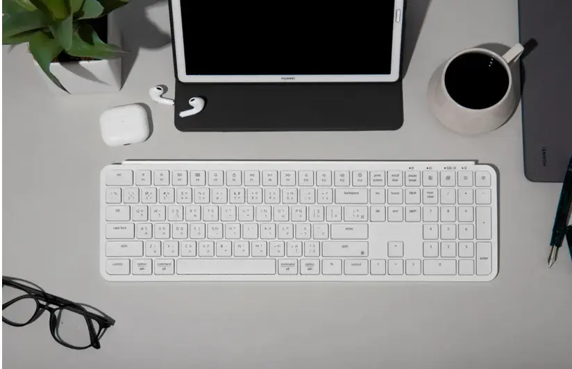Untitled-38.webp Keychron B1 Pro Ultra-Slim Full-Size Wireless Keyboard, 100% Layout, Bluetooth 5.2 & 2.4 GHz, 8-Month Battery Life, USB-C Wired, Mac/Windows/Linux Compatible, Ivory White - Image 1