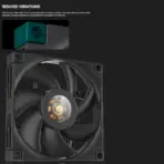 DeepCool FT9 SLIM WHITE LED 92mm PWM Case Fan ; 31.18 CFM Airflow Power ; 2950 RPM Turbocharge ; 4-pin Fan Connector ; Fluid Dynamic Bearing ; Compact 92×92×15 mm | One Single Fan ; BLACK - Image 2