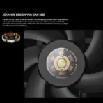 DeepCool FT9 SLIM WHITE LED 92mm PWM Case Fan ; 31.18 CFM Airflow Power ; 2950 RPM Turbocharge ; 4-pin Fan Connector ; Fluid Dynamic Bearing ; Compact 92×92×15 mm | One Single Fan ; BLACK - Image 3