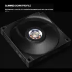 DeepCool FT9 SLIM WHITE LED 92mm PWM Case Fan ; 31.18 CFM Airflow Power ; 2950 RPM Turbocharge ; 4-pin Fan Connector ; Fluid Dynamic Bearing ; Compact 92×92×15 mm | One Single Fan ; BLACK - Image 4